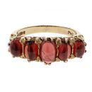 9ct Yellow Gold Five Stone Garnet Ring