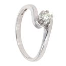 18ct White Gold 0.20ct Diamond Twist Solitaire Ring