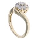 9ct Yellow Gold 0.50ct Diamond Cluster Ring