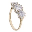 9ct Yellow Gold Cubic Zirconia Three Stone Ring
