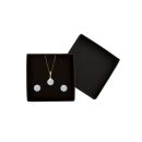 New 9ct Yellow Gold Crystal Ball Pendant and Earrings Set