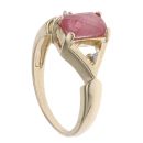 9ct Yellow Gold 0.02ct Diamond And Ruby Ring