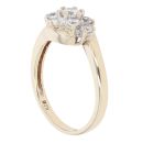 9ct Yellow Gold Cubic Zirconia Cluster Ring