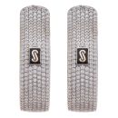 14ct Yellow Gold Monaco Classic Cubic Zirconia Pave Hoop Earrings