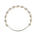 9ct White Gold ID Twist Bangle