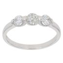 18ct White Gold 0.70ct Brilliant Cut Diamond Trilogy Ring