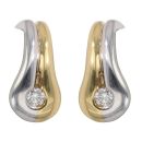 18ct Yellow And White Gold 0.20ct Diamond Fancy Earrings