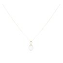 9ct Yellow Gold Created Opal Pendant And Chain 18"
