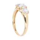 9ct Yellow Gold Three Stone Cubic Zirconia Ring