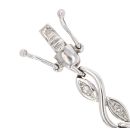 9ct White Gold 0.15ct Brilliant Cut Diamond Bracelet 7"