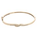 9ct Yellow Gold 0.20ct Brilliant Cut Diamond Crossover Bangle