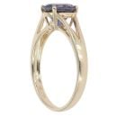 9ct Yellow Gold Iolite Single Stone Ring