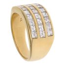 18ct Yellow Gold 1.75ct Asscher Cut Diamond Cluster Ring