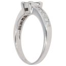 18ct White Gold 0.75ct Princess Cut Diamond Cluster Ring