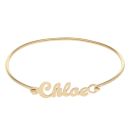 9ct Yellow Gold Personalised Script Nameplate Bangle