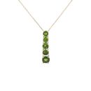 9ct Yellow Gold Diopside Stone Set Chain 18"