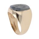 9ct Yellow Gold Hematite Centurion Signet Ring