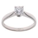 18ct White Gold 0.54ct Brilliant Cut Diamond Solitaire Ring