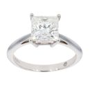 18ct White Gold 2.00ct Princess Cut Diamond Solitaire Ring