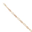9ct Yellow Gold 0.10ct Diamond Bracelet 7.5"