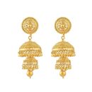 22ct Yellow Gold Earrings in Filligree with Droppers