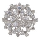 18ct White Gold 3.00ct Brilliant Cut Diamond Cluster Ring