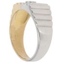 18ct Yellow and White Gold 0.10ct Diamond Signet Ring