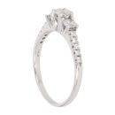 18ct White Gold 0.75ct Diamond And Trilogy Ring