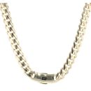 14ct Yellow Gold Monaco Curb Classic Plain Lock Chain 24"