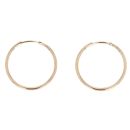 9ct Yellow Gold Plain Hoop Earrings