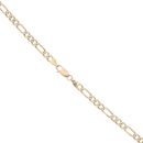 9ct Yellow And White Gold Figaro Chain 28"