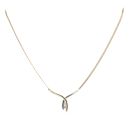 9ct Yellow and White Gold 0.10ct Diamond Chain 18"