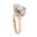 18ct Yellow Gold 0.75ct Diamond Trilogy Twist Ring