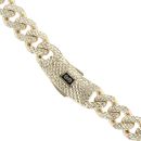 14ct Yellow Gold Monaco Patterned Curb Classic Flex Lock Chain 24"
