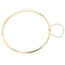 9ct Yellow Gold Patterned Hinged Bangle
