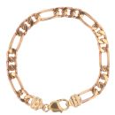 9ct Yellow Gold Figaro Bracelet 8.5"