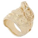 9ct Yellow Gold Patterned Saddle Ring