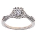 18ct White Gold 0.45ct Brilliant Cut Diamond Cluster Ring