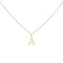 9ct Yellow Gold Personalised Block Initial Pendant and Chain