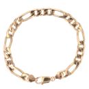 9ct Yellow Gold Figaro Bracelet 8"
