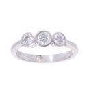 Platinum 0.35ct Diamond Trilogy Ring