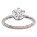 14ct White Gold 1.25ct Brilliant Cut Diamond Solitaire Ring