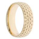 14ct Yellow Gold Textured 7mm Wedding Band
