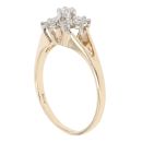 9ct Yellow Gold 0.20ct Brilliant Cut Diamond Cluster Ring