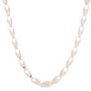 Silver Cubic Zirconia Patterned Tulip Chain 24" By Icesia