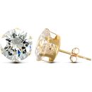 9ct Yellow Gold Cubic Zirconia Claw set Studs