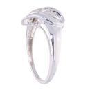 9ct White Gold Baguette Diamond Heart Ring