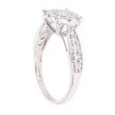 9ct White Gold 0.75ct Brilliant Cut Diamond Cluster Ring
