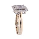 9ct Yellow Gold 0.80ct Brilliant and Baguette Cluster Ring