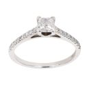 Platinum 0.60ct Princess Cut Diamond Solitaire Ring